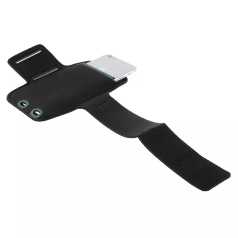 Ceinture de course compatible avec iPhone Plus / Max / Grand bracelet de sport pour mobile / t&eacute;l&eacute;phone - Noir