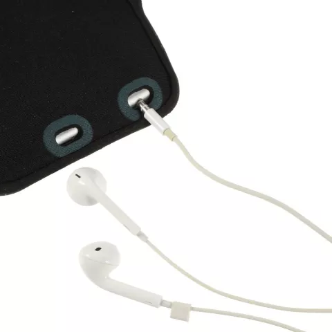Ceinture de course compatible avec iPhone Plus / Max / Grand bracelet de sport pour mobile / t&eacute;l&eacute;phone - Noir