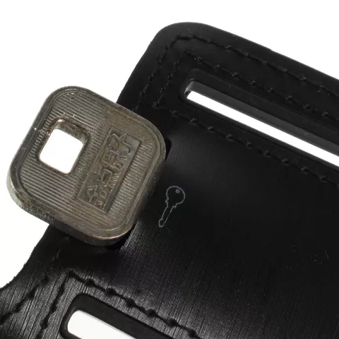 Ceinture de course compatible avec iPhone Plus / Max / Grand bracelet de sport pour mobile / t&eacute;l&eacute;phone - Noir