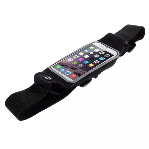 Ceinture de Course Ceinture de Hanche pour T&eacute;l&eacute;phone / Mobile / compatible avec iPhone Ceinture de Course de Sport Sac de Taille - Ajustable - Noir
