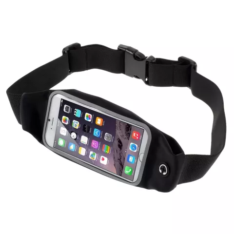 Ceinture de Course Ceinture de Hanche pour T&eacute;l&eacute;phone / Mobile / compatible avec iPhone Ceinture de Course de Sport Sac de Taille - Ajustable - Noir