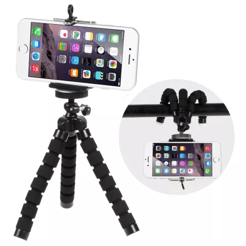 Tr&eacute;pied avec pieds antid&eacute;rapants Support de t&eacute;l&eacute;phone universel Softtripod