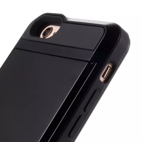 Etui Titulaire de la Carte Secret iPhone 6 6s Hardcase - Portefeuille - Portefeuille - Noir