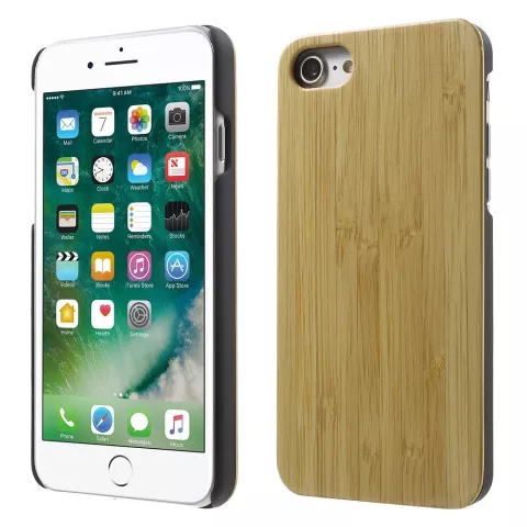 Couverture en bambou Faite &agrave; la main compatible avec l&#039;iPhone 7 8 SE 2020 SE 2022 &Eacute;tui en bois &Eacute;tui rigide