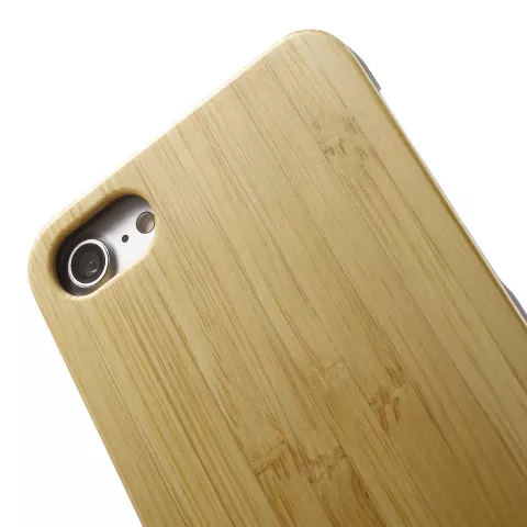 Housse en bambou Fait &agrave; la main &Eacute;tui en bois pour iPhone 7 8 SE 2020 SE 2022