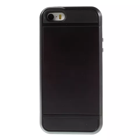 &Eacute;tui porte-cartes Secret compatible avec iPhone 5 5s SE 2016 - &Eacute;tui rigide - Portefeuille - Portefeuille - Noir