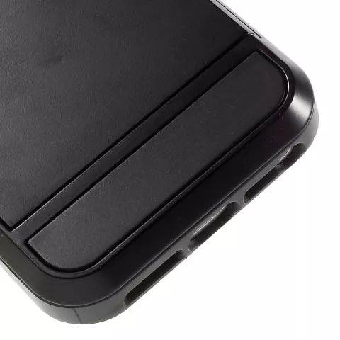 &Eacute;tui porte-cartes Secret compatible avec iPhone 5 5s SE 2016 - &Eacute;tui rigide - Portefeuille - Portefeuille - Noir
