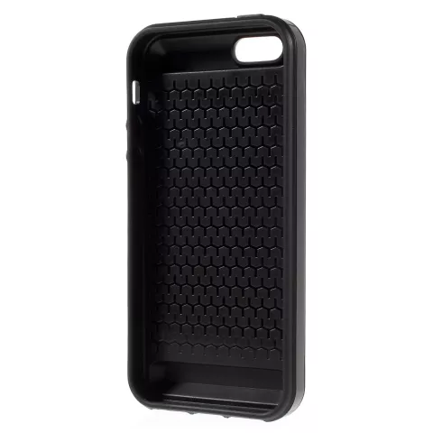 Etui Titulaire de la Carte Secret iPhone 5 5s SE 2016 Hardcase - Portefeuille - Portefeuille - Noir