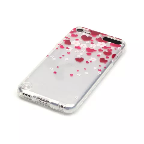 Coque de protection en TPU compatible avec iPod Touch 5 6 7 coeurs transparent