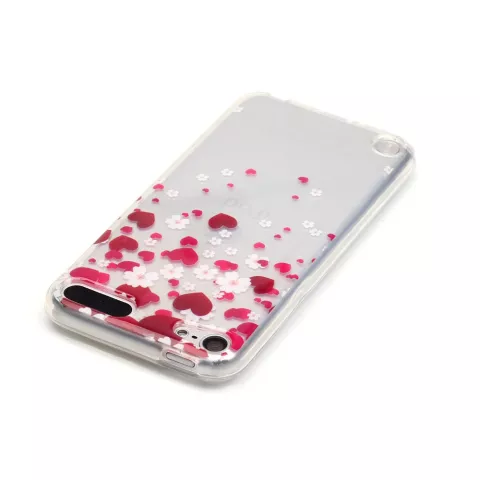 Coque de protection en TPU compatible avec iPod Touch 5 6 7 coeurs transparent