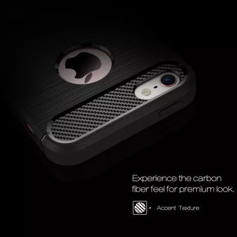 Coque en TPU carbone noir compatible avec iPhone 5 5s SE 2016 Armor