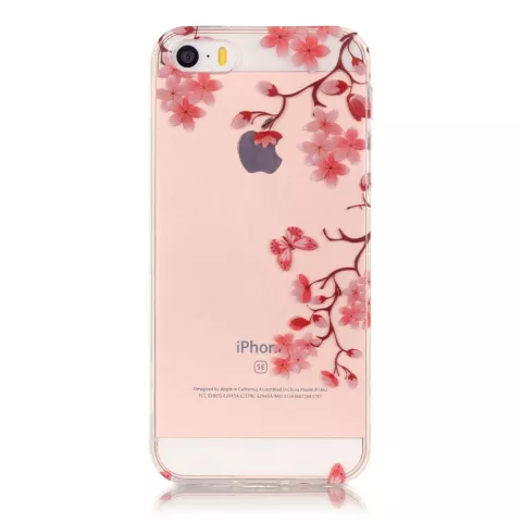 Coque iPhone 5 5s SE 2016 Blossom TPU - Transparente - Branches de fleurs - Fleurs