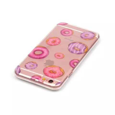 Coque Donut transparente en TPU la coque compatible avec iPhone 6 et 6s
