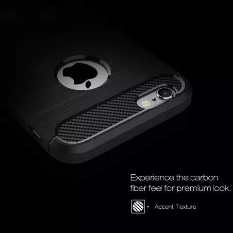 Coque Carbon Armor pour iPhone 6 6s TPU - Noire