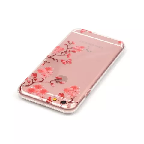 Blossom TPU compatible avec iPhone 6 6s coque zen cover - Transparent - Branches de fleurs