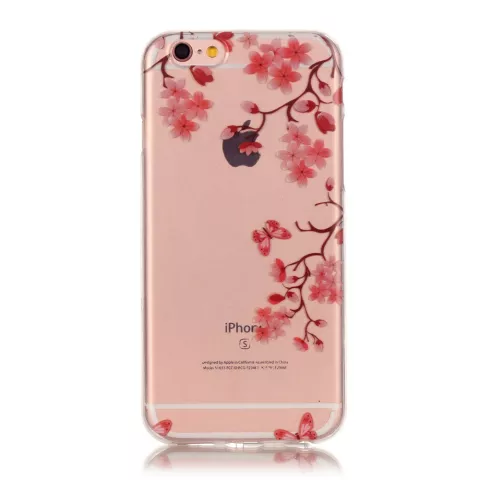Blossom TPU compatible avec iPhone 6 6s coque zen cover - Transparent - Branches de fleurs