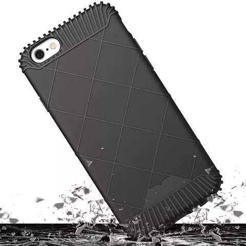 Coque de protection noire compatible avec iPhone 6 Plus 6s Plus Housse en TPU