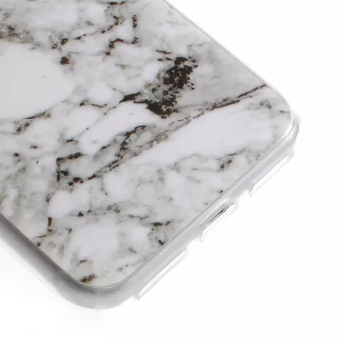 Coque en TPU en marbre compatible avec iPhone 7 8 SE 2020 SE 2022 Coque blanche Housse en marbre