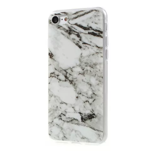 Coque en TPU en marbre compatible avec iPhone 7 8 SE 2020 SE 2022 Coque blanche Housse en marbre