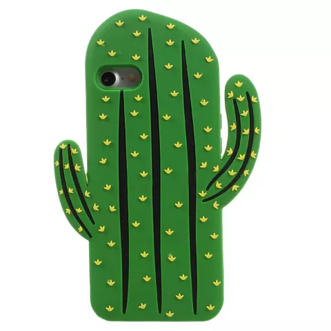Coque silicone Cactus pour iPhone 7 et 8 SE 2020 SE 2022 3D vert