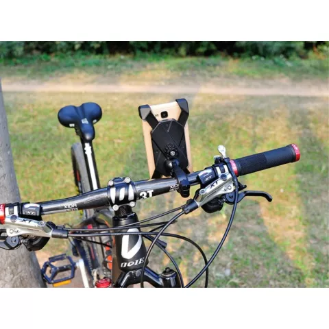 Support de v&eacute;lo universel compatible avec iPhone / Samsung Support de t&eacute;l&eacute;phone de v&eacute;lo r&eacute;glable - Noir