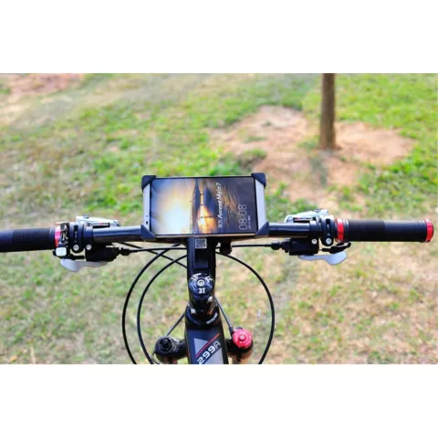 Support de v&eacute;lo universel compatible avec iPhone / Samsung Support de t&eacute;l&eacute;phone de v&eacute;lo r&eacute;glable - Noir