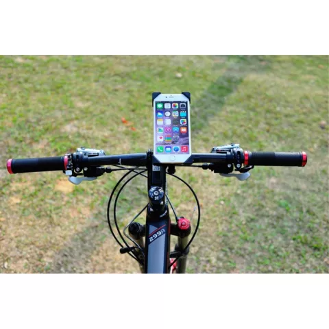 Support de v&eacute;lo universel compatible avec iPhone / Samsung Support de t&eacute;l&eacute;phone de v&eacute;lo r&eacute;glable - Noir