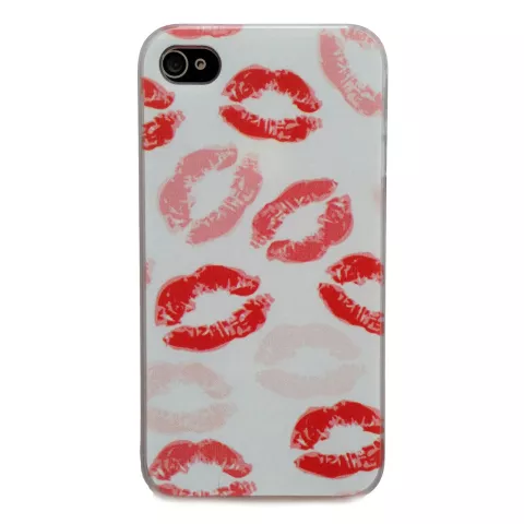 &Eacute;tui &agrave; l&egrave;vres rouges compatible avec iPhone 5 5s SE 2016 l&egrave;vres rouges Kiss &eacute;tui rigide bisous