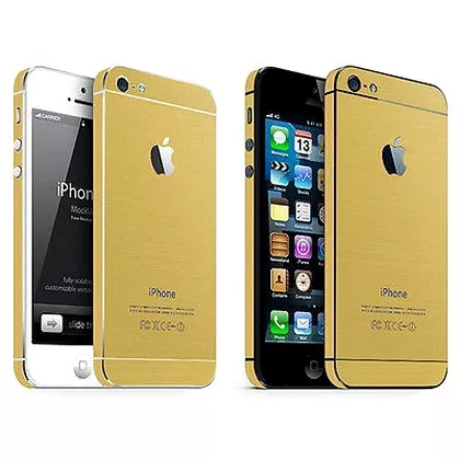 Autocollants pour pare-chocs Or compatible avec iPhone 5 5s SE 2016 Decor Gold Skin