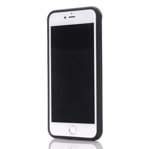 Porte-cartes Secret compatible avec iPhone 7 Plus 8 Plus, &eacute;tui rigide noir