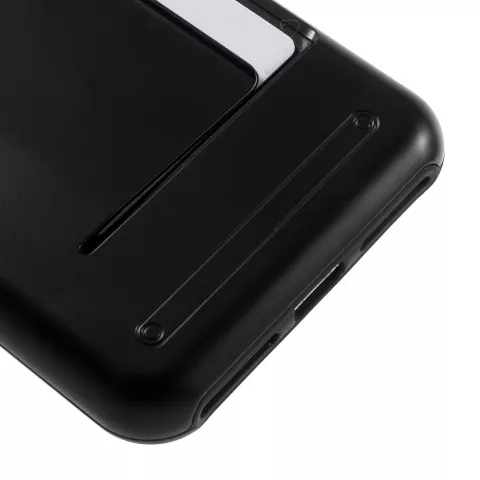 &Eacute;tui noir avec clip pour cartes compatible avec iPhone 7 Plus 8 Plus