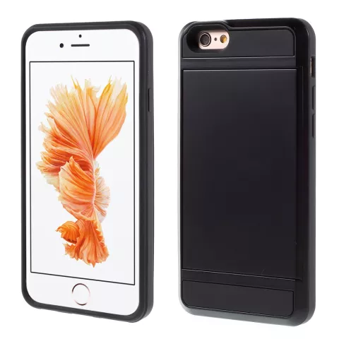 &Eacute;tui porte-cartes Secret compatible avec iPhone 6 Plus 6s Plus &Eacute;tui rigide - Portefeuille - Portefeuille - Noir