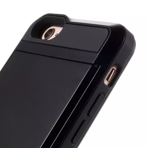 &Eacute;tui porte-cartes Secret compatible avec iPhone 6 Plus 6s Plus &Eacute;tui rigide - Portefeuille - Portefeuille - Noir