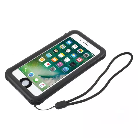 Coque &eacute;tanche compatible avec iPhone 7 8 SE 2020 SE 2022 IP68 coque &eacute;tanche noire