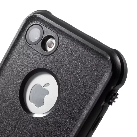 Coque &eacute;tanche compatible avec iPhone 7 8 SE 2020 SE 2022 IP68 coque &eacute;tanche noire