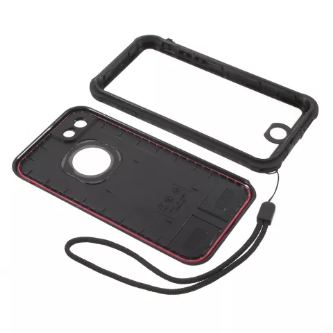 Coque &eacute;tanche compatible avec iPhone 7 8 SE 2020 SE 2022 IP68 coque &eacute;tanche noire