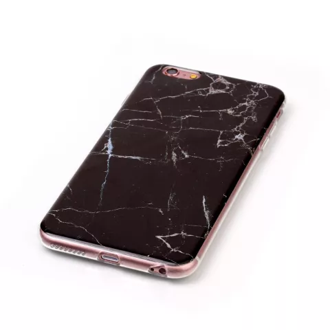 Coque en marbre noir compatible avec iPhone 6 Plus 6s Plus TPU