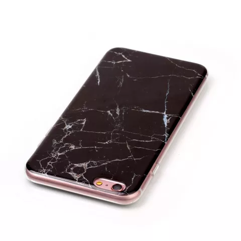 Coque en marbre noir compatible avec iPhone 6 Plus 6s Plus TPU