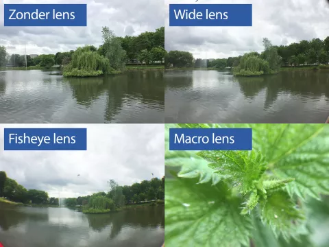Objectif macro fisheye grand angle universel 3 en 1 - avec clip pour t&eacute;l&eacute;phone et smartphone