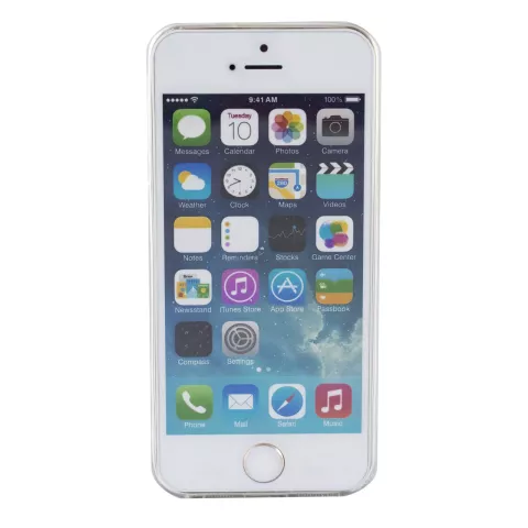 Coque en TPU compatible avec iPhone 5 5s et SE 2016, clap noir
