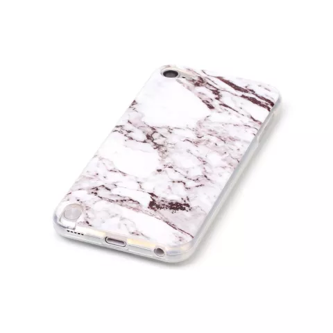 Blanc compatible avec iPod Touch 5 6 7 coque en TPU marbre coque en marbre