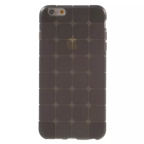 Coque &agrave; carreaux gris compatible avec iPhone 6 6s Housse en TPU protection suppl&eacute;mentaire
