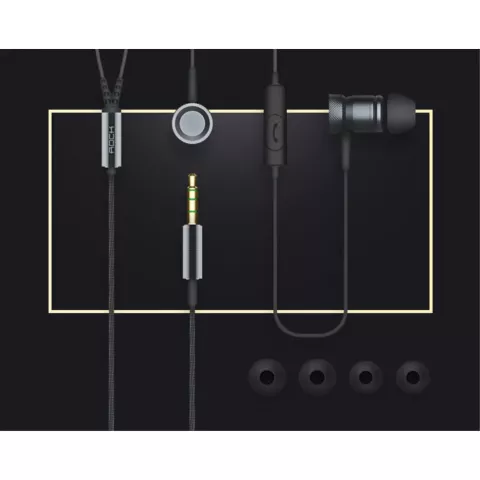 Rock Mula &eacute;couteurs st&eacute;r&eacute;o intra-auriculaires de haute qualit&eacute; noir