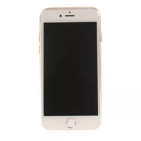 Coque transparente en TPU compatible avec iPhone 7 8 SE 2020 SE 2022 avec fleur violette