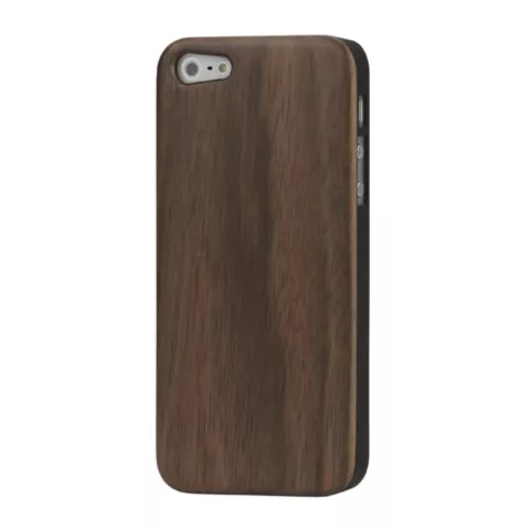 Housse en bois de noyer pour iPhone 5 5s SE 2016