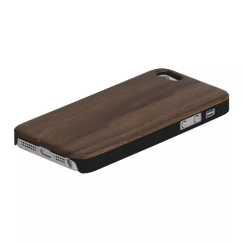 Housse en bois de noyer pour iPhone 5 5s SE 2016