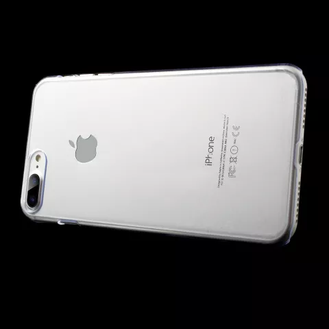 Coque rigide transparente compatible avec iPhone 7 Plus 8 Plus Coque transparente robuste