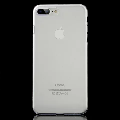 Coque rigide transparente compatible avec iPhone 7 Plus 8 Plus Coque transparente robuste