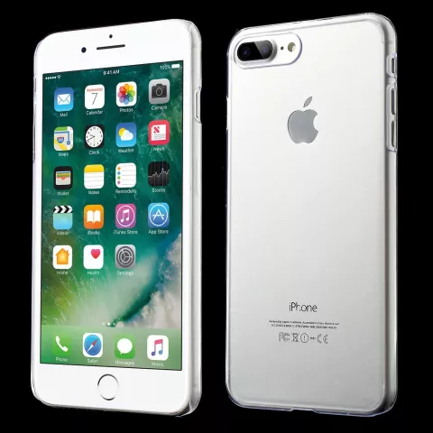 Coque rigide transparente iPhone 7 Plus 8 Plus Coque transparente solide