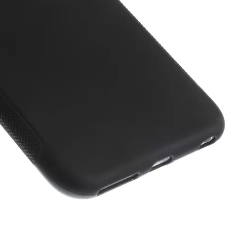 Coque en TPU noire compatible avec iPhone 6 6s Coque en silicone solide Noir poign&eacute;e suppl&eacute;mentaire